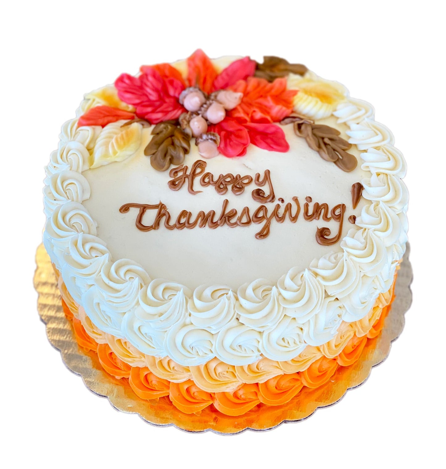 Swirly Rose Thanksgiving Cake