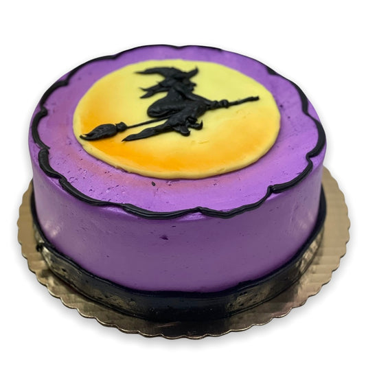 Witch on a Broom Cake